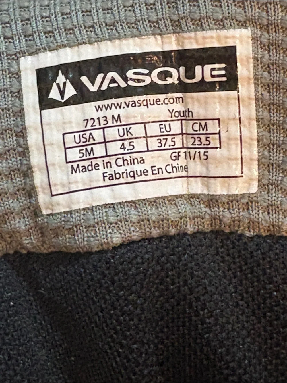 VASQUE BREEZE 2.0 ULTRA DRY KIDS BOOTS SIZE 5